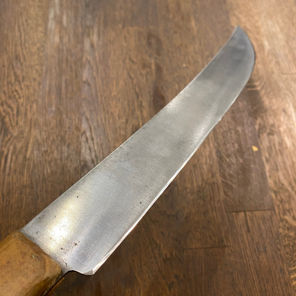Unmarked Hand Forged 10.25” Scimitar Carbon Steel USA or UK Late 19th / Early 20th C