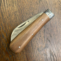 Friedr Herder 4” Sheepsfoot Carbon Lockback Sapele Wood Handle