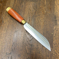 Friedr Herder 6” Old Netherlands Knife Boscher Carbon Steel Cherry Brass with Loop