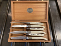 Fontenille Pataud Laguiole Steak Knife Set of 6 Cow Bone