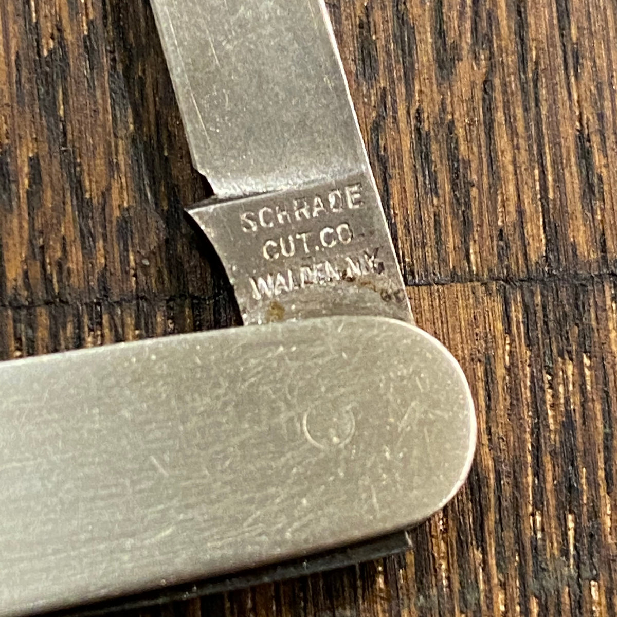 Schrade Cut Co 2 1/2” Pen Knife Carbon Steel Blades Nickel Hafts 1904-1946