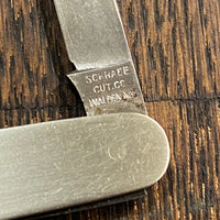Schrade Cut Co 2 1/2” Pen Knife Carbon Steel Blades Nickel Hafts 1904-1946