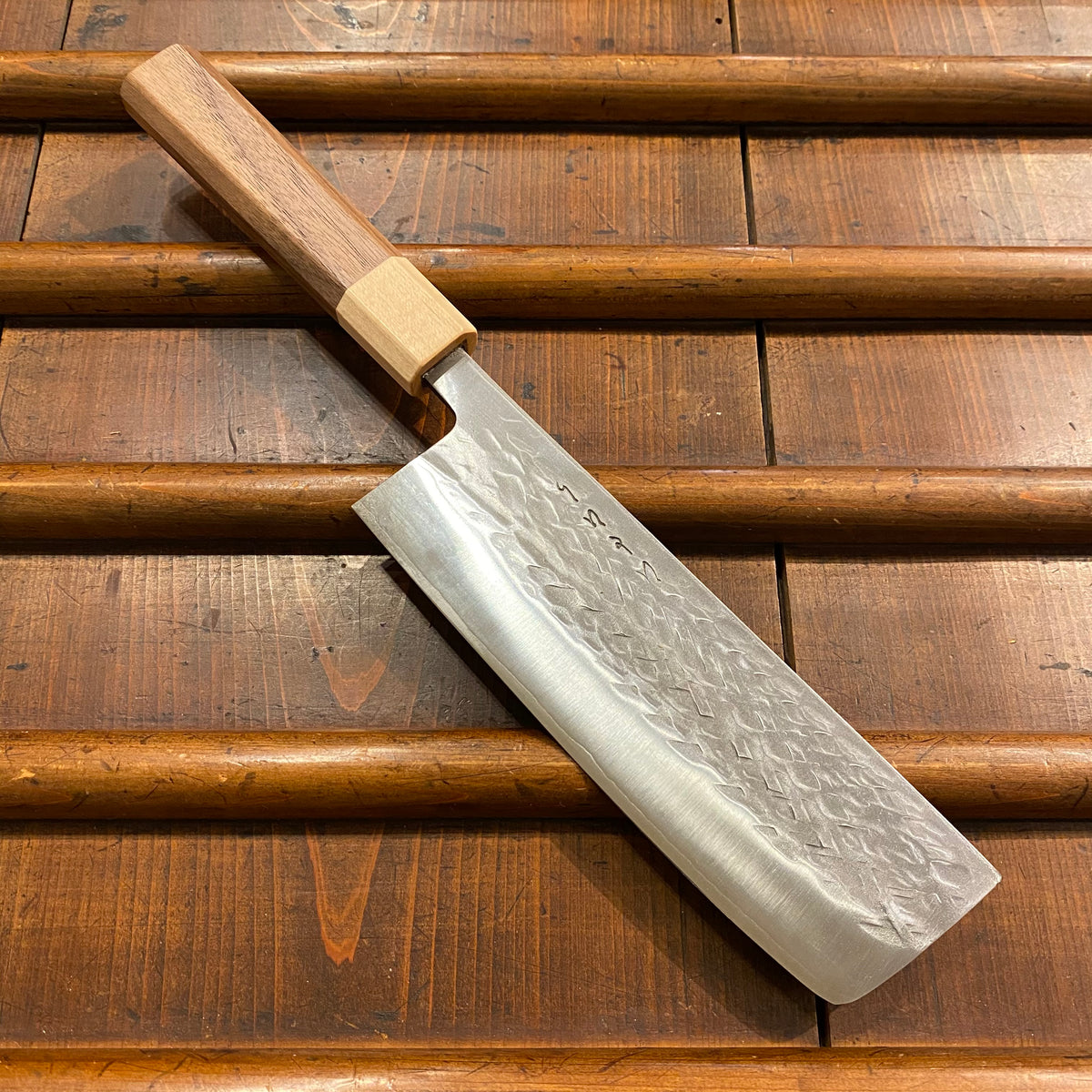 Hitohira TD 165mm Nakiri SLD Tsuchime Walnut Handle