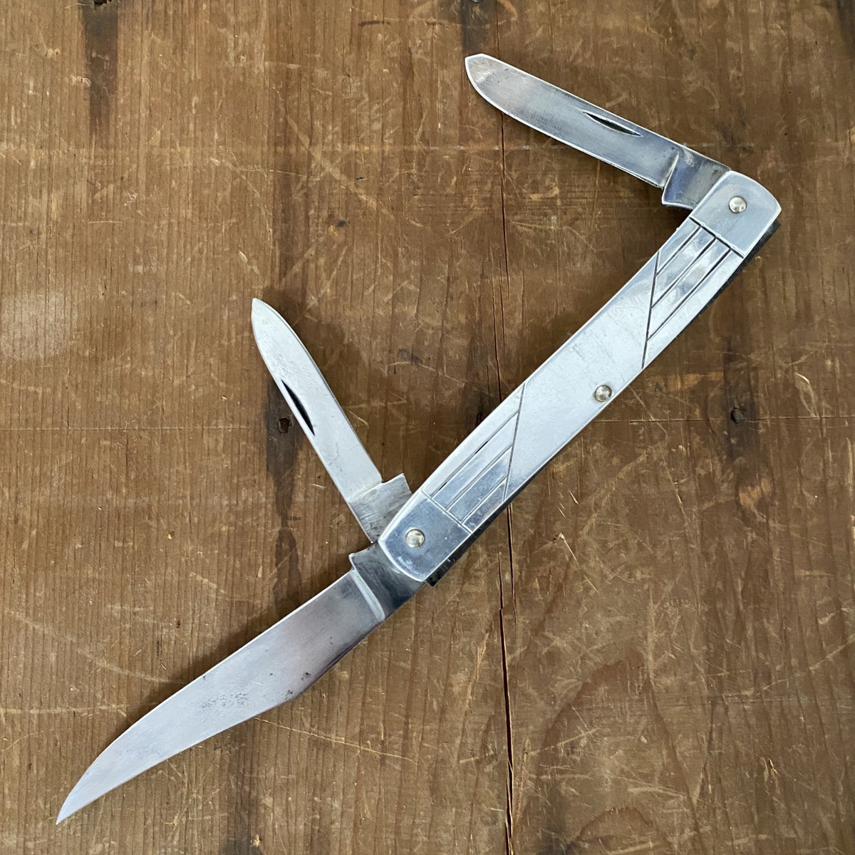 Robeson 4" Stockman Aluminum Handle Scales Unused