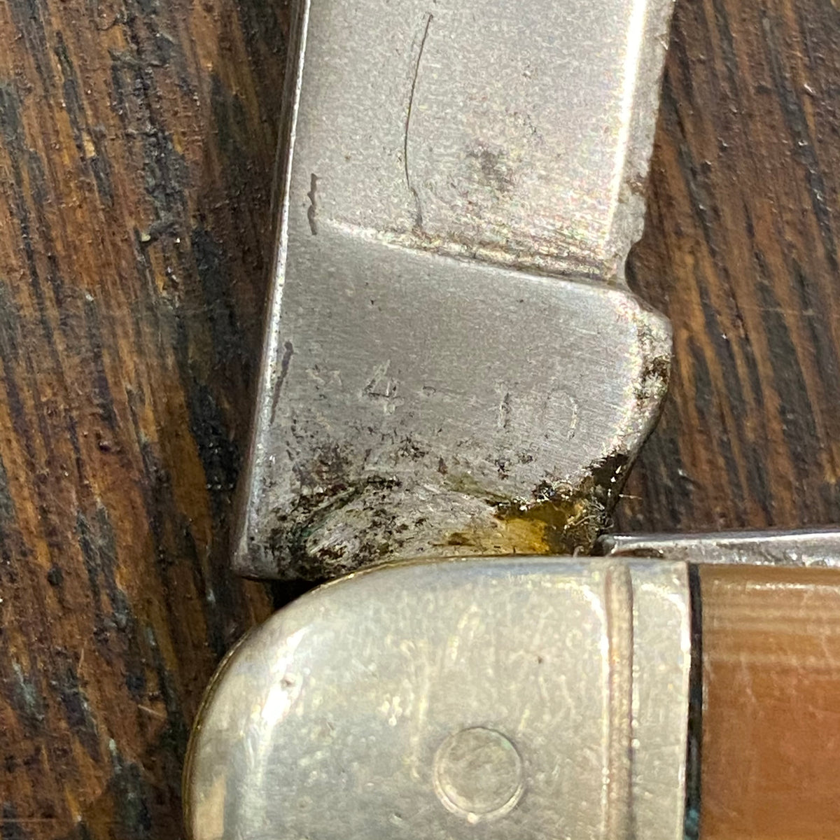 Powr-Kraft 4" Stockman Carbon Steel Blades Butterscotch Celluloid 1939-50s