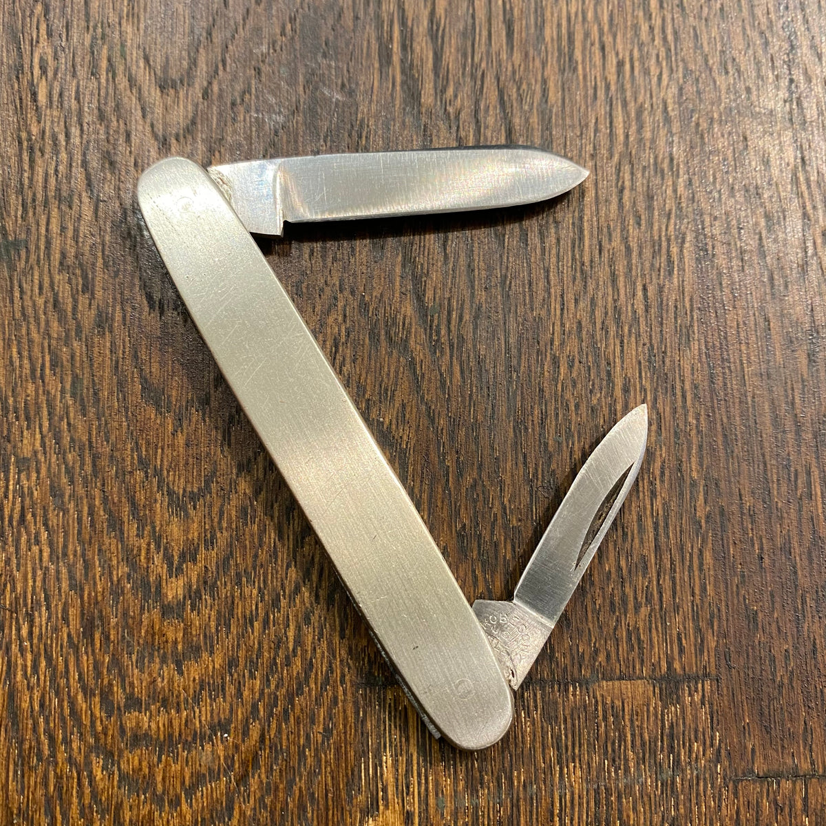 Robeson Shuredge 3” Pen Stainless Blade Nickel Scales 1922-38
