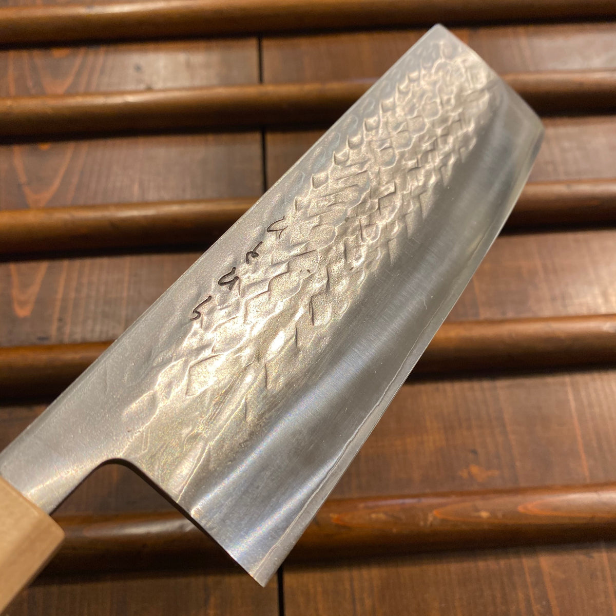 Hitohira TD 165mm Nakiri SLD Tsuchime Walnut Handle