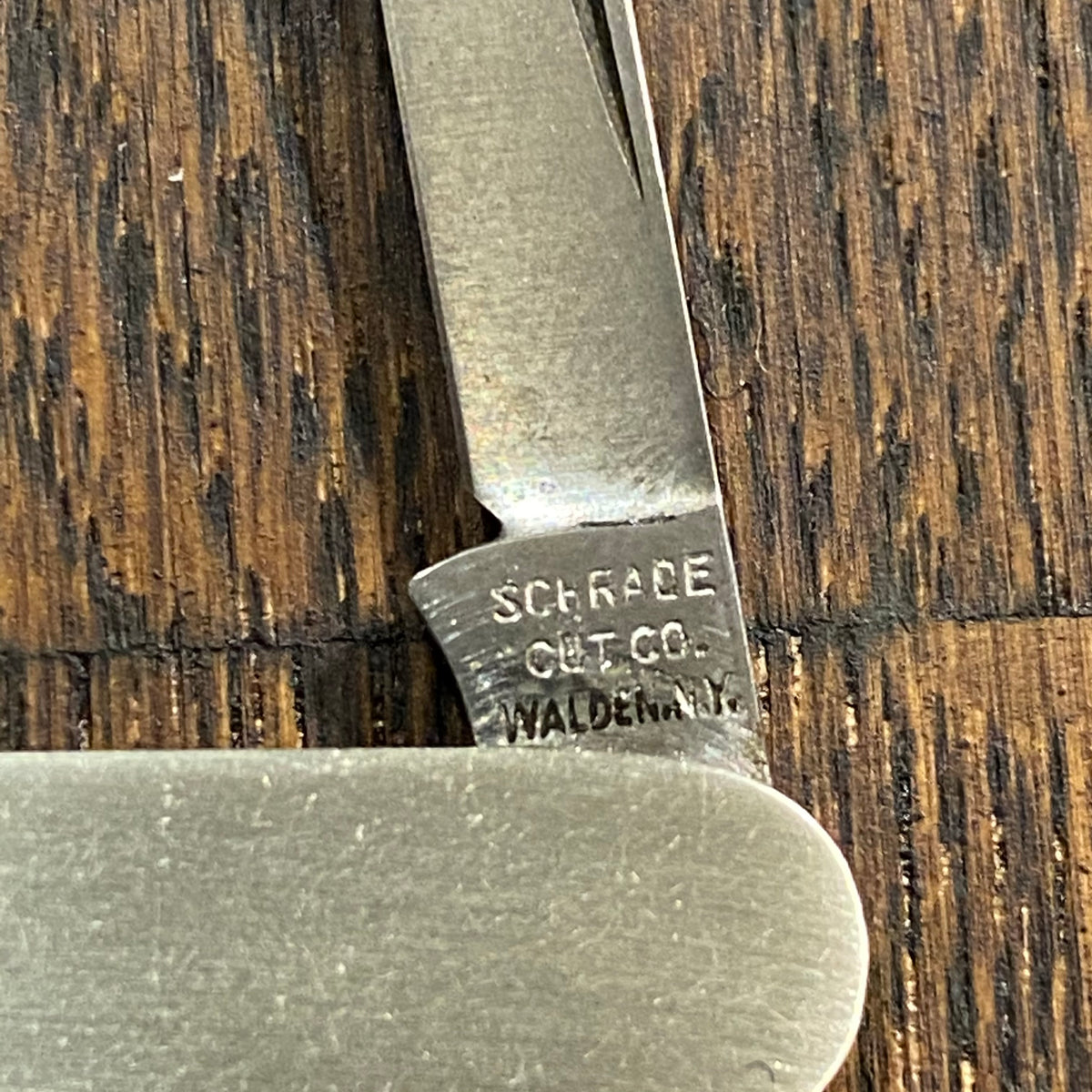 Schrade Cut Co 2 1/2” Pen Knife Carbon Steel Blades Nickel Hafts 1904-1946