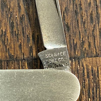 Schrade Cut Co 2 1/2” Pen Knife Carbon Steel Blades Nickel Hafts 1904-1946