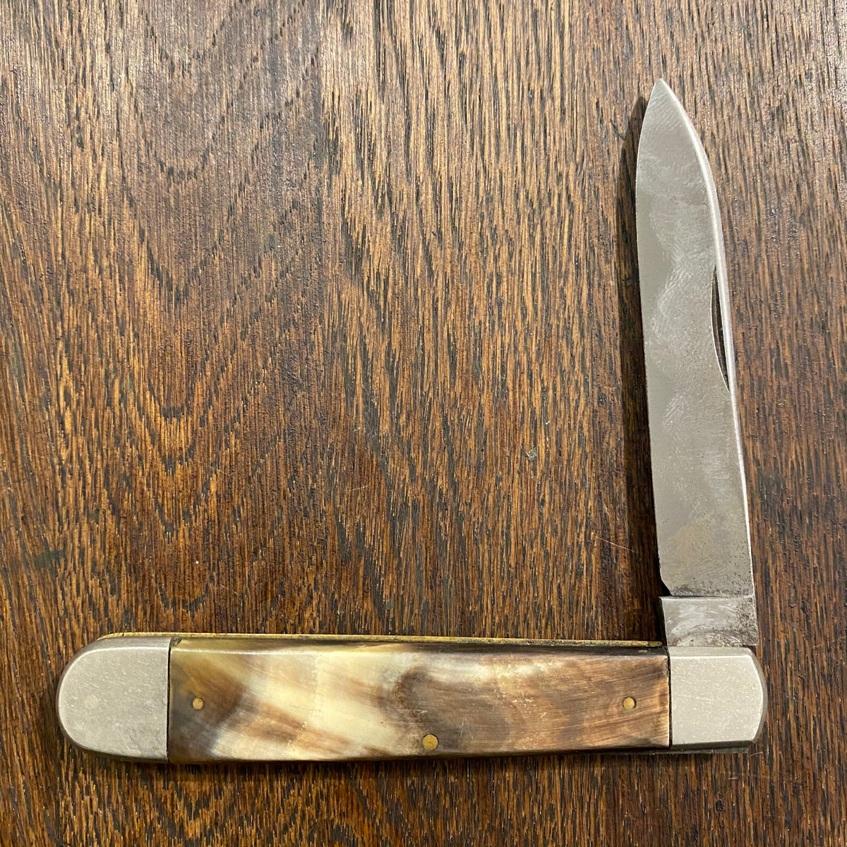 Unmarked 4" Jack Knife Carbon Steel Horn Handle -Sheffield?