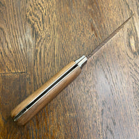 Friedr Herder 4” Sheepsfoot Carbon Lockback Sapele Wood Handle