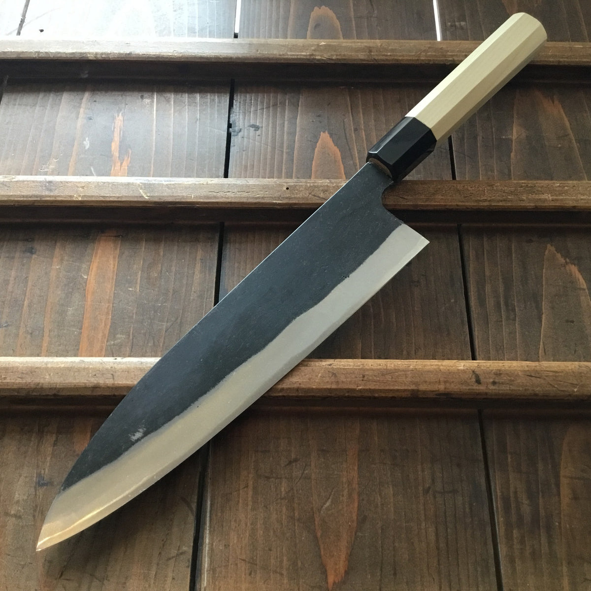 Sakai Kikumori 240mm Wa Gyuto Shirogami 1 Kurouchi