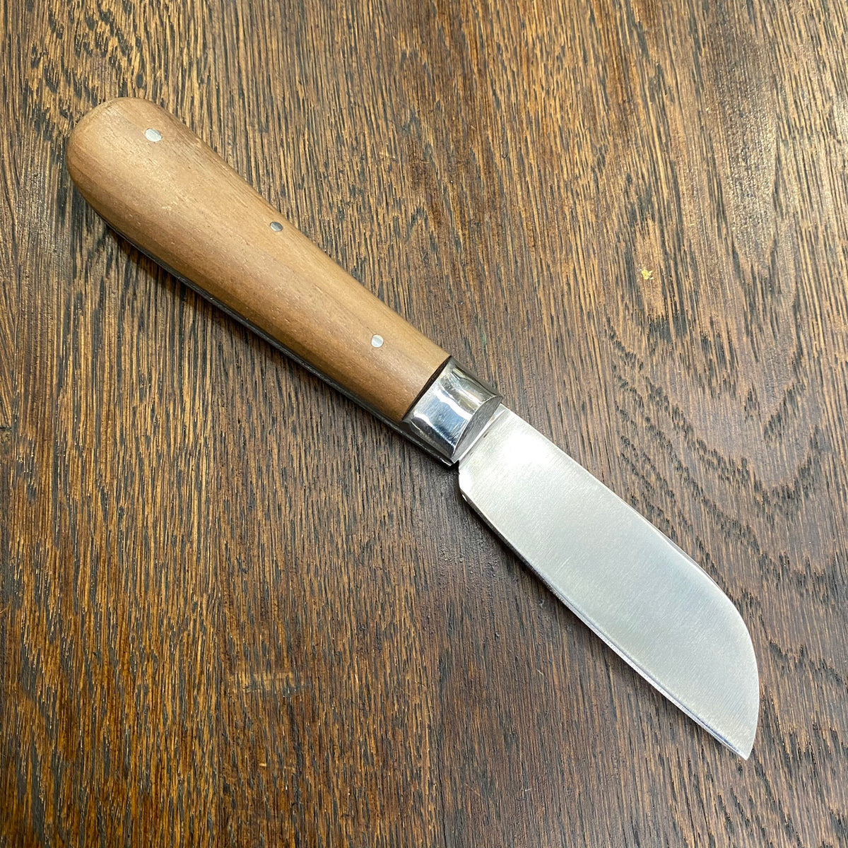Friedr Herder 4” Sheepsfoot Carbon Lockback Sapele Wood Handle
