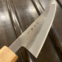 Hitohira TD 150mm Honesuki Kaku Stainless Clad Aogami 2 Kurouchi