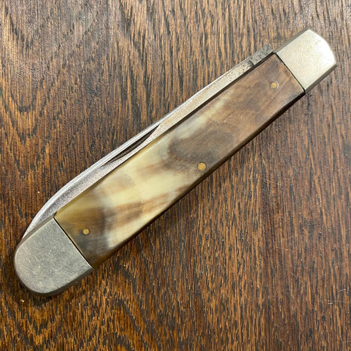Unmarked 4" Jack Knife Carbon Steel Horn Handle -Sheffield?