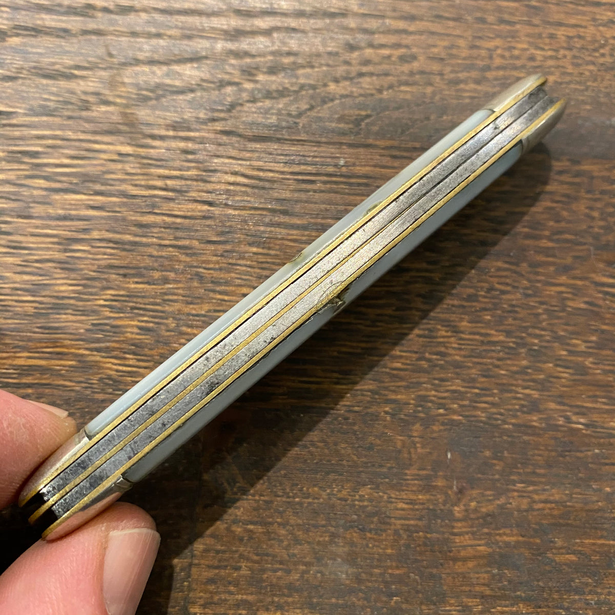 Empire Winsted 3 1/2" Whittler Carbon Steel Blades, Mother of Pearl 1856-1930