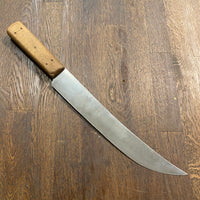 Unmarked Hand Forged 10.25” Scimitar Carbon Steel USA or UK Late 19th / Early 20th C