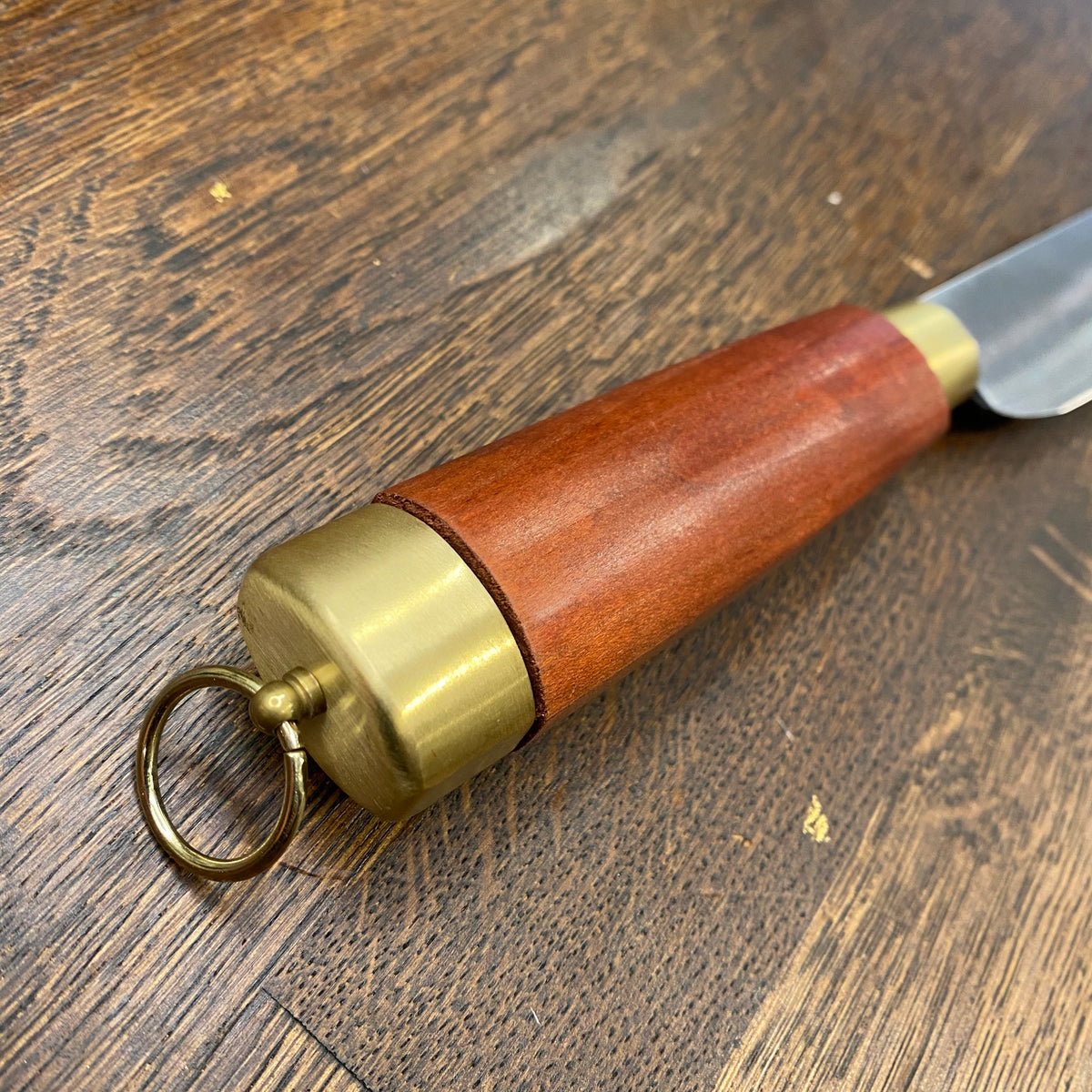 Friedr Herder Old Netherlands 6” Boscher Knife Carbon Cherry Handle with Brass Bolster and Loop
