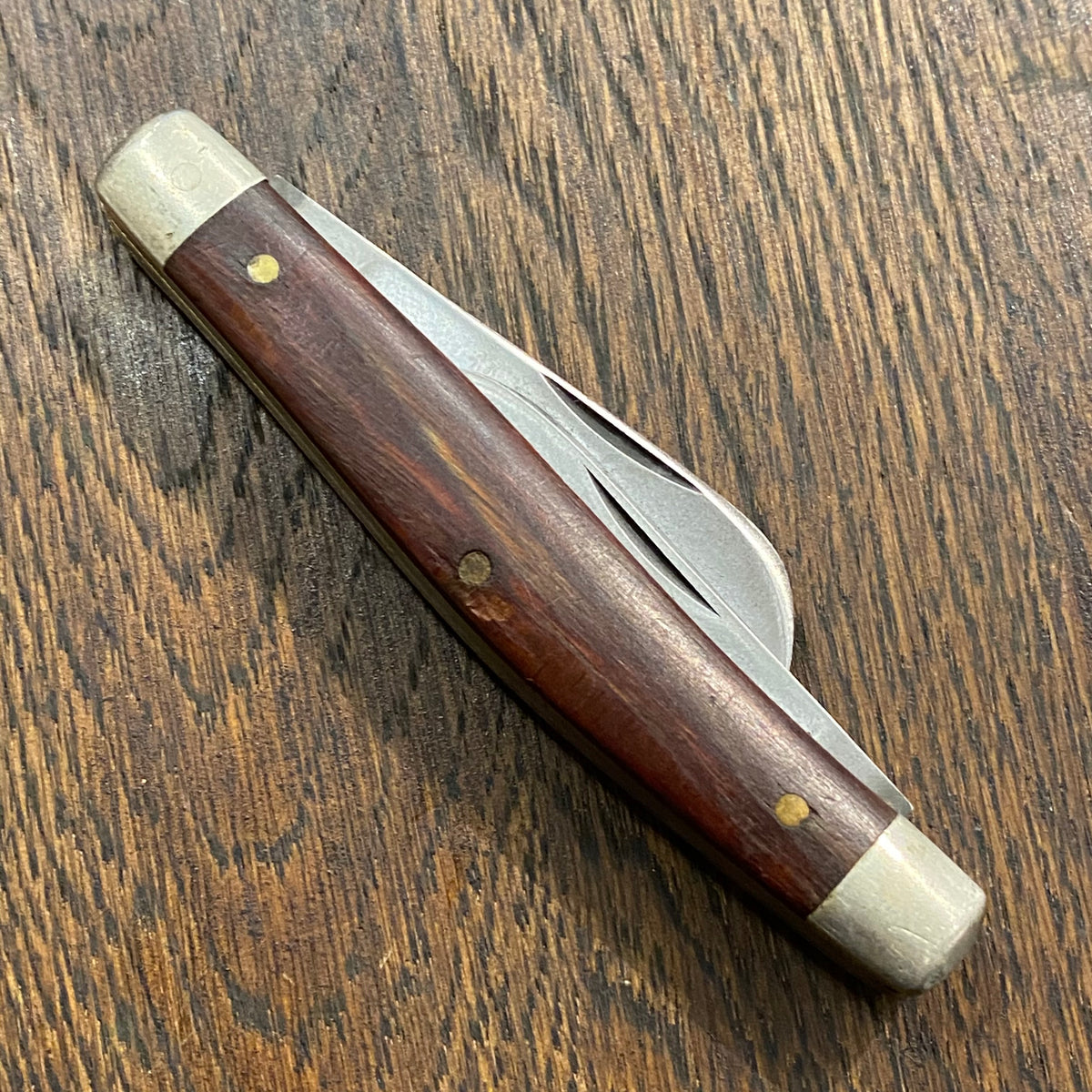 Schrade Walden 3 3/8" Stockman 832 Carbon Steel Wood Scales 1946-73