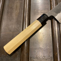 Konosuke Madei Sumiiro 210mm Gyuto SLD Kurouchi Nashiji - by Nihei with Saya