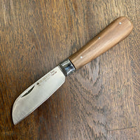 Friedr Herder 4” Sheepsfoot Carbon Lockback Sapele Wood Handle
