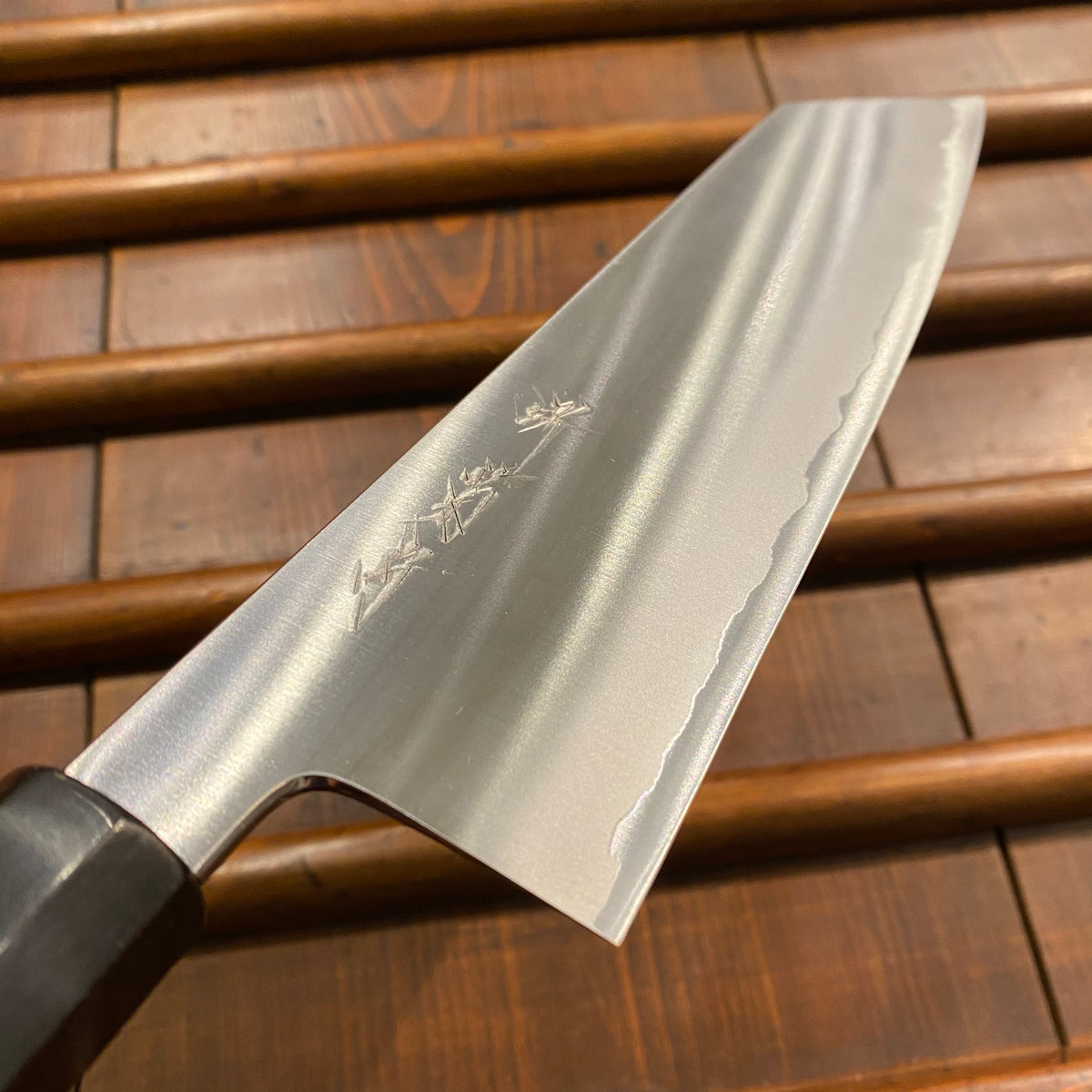 Sakai Kikumori Yugiri 225mm Kiritsuke Gyuto Stainless Clad Aogami 1 Ebony with Saya