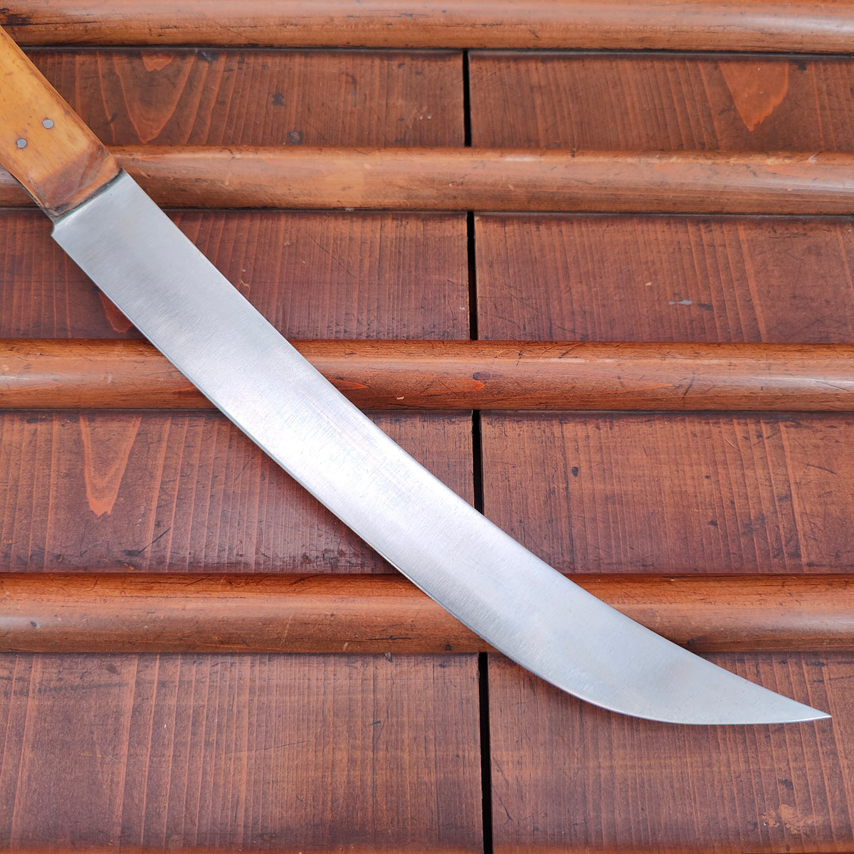 A J Jordan 10" Butcher Scimitar Double Shear Steel Boxwood is 1871-1927