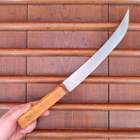 A J Jordan 10" Butcher Scimitar Double Shear Steel Boxwood is 1871-1927