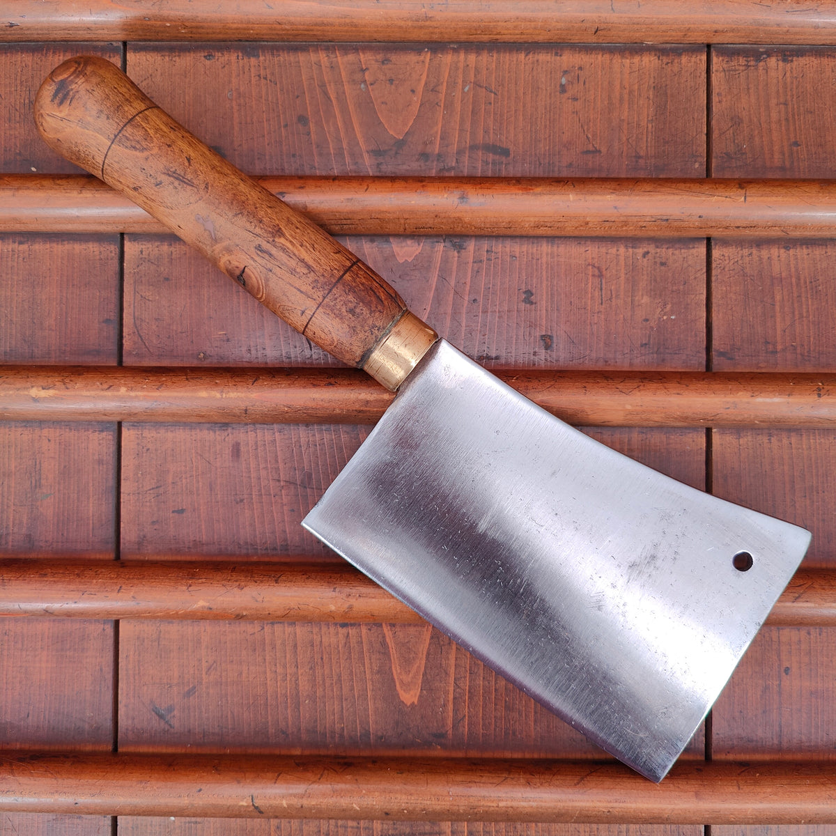 French Cleaver '303' 6" Carbon Steel Turned Handle C1900-1930's 17.5oz