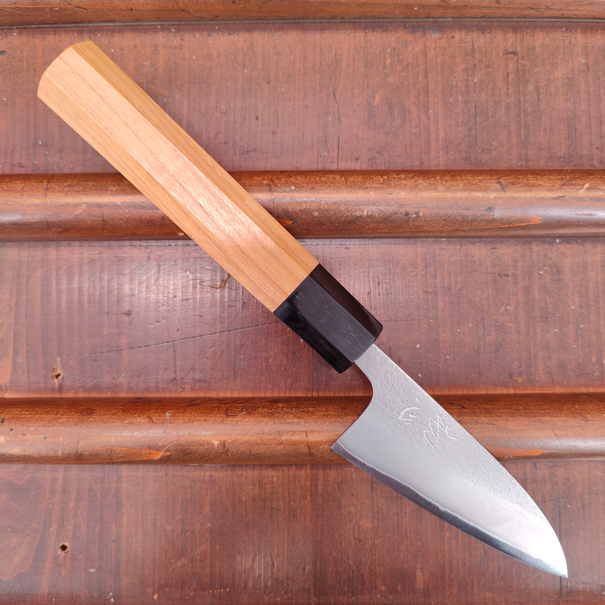 Yoshikane Hamono 80mm Paring Shirogami 2 Nashiji Teak Handle