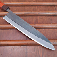 Hitohira TD 240mm Gyuto Stainless Clad Aogami 2 Kurouchi Padauk Handle