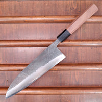 Hatsukokoro Kurokaze 210mm Gyuto Stainless Clad Shirogami 2 Walnut