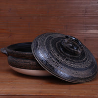 Daikoku Banko Ware Soup Donabe - Black Brushstroke