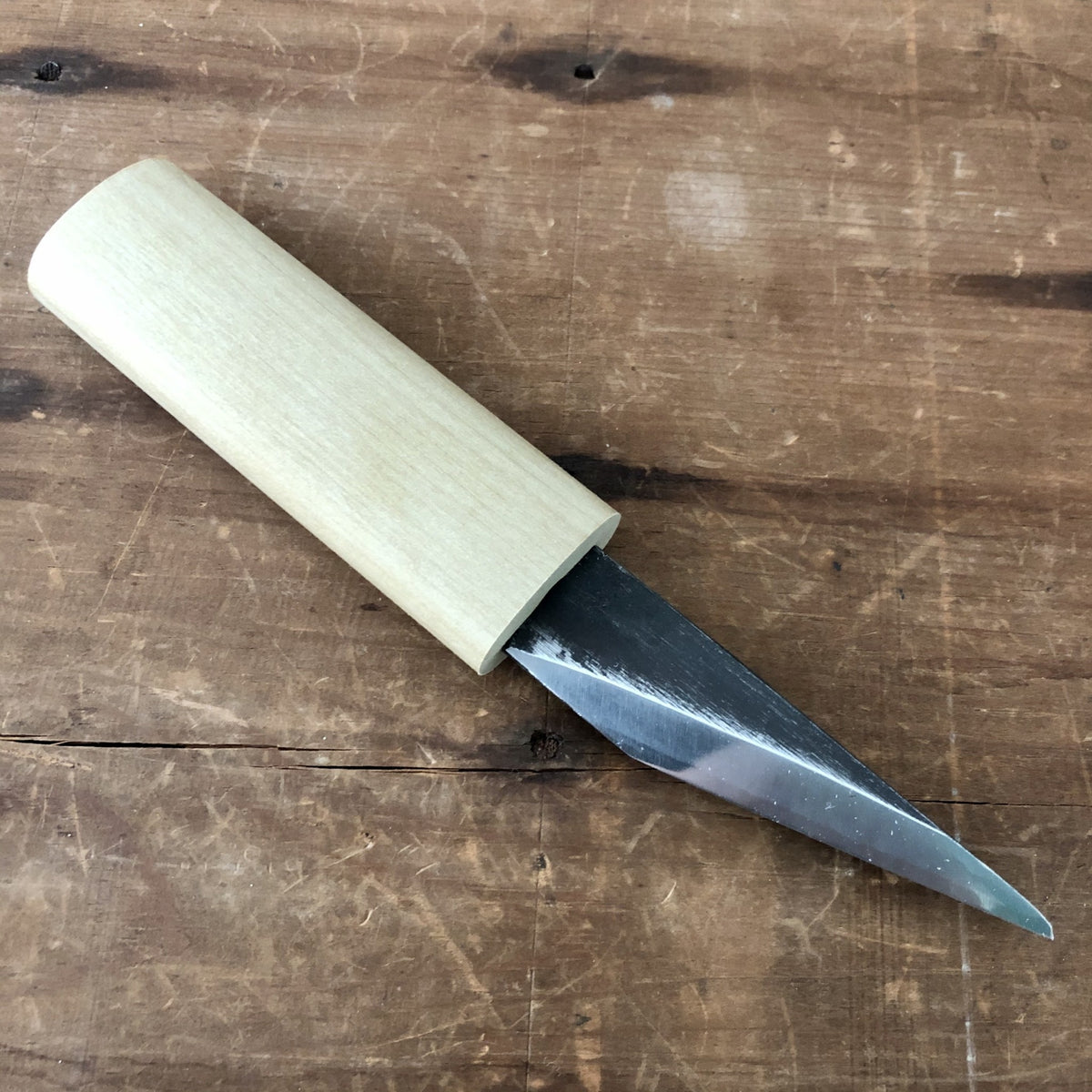 Baishinshi 20mm Kiridashi Woodworking Knife Carbon Steel Wooden Handle with Saya
