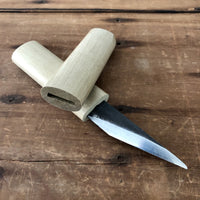 Baishinshi 20mm Kiridashi Woodworking Knife Carbon Steel Wooden Handle with Saya