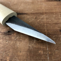 Baishinshi 20mm Kiridashi Woodworking Knife Carbon Steel Wooden Handle with Saya