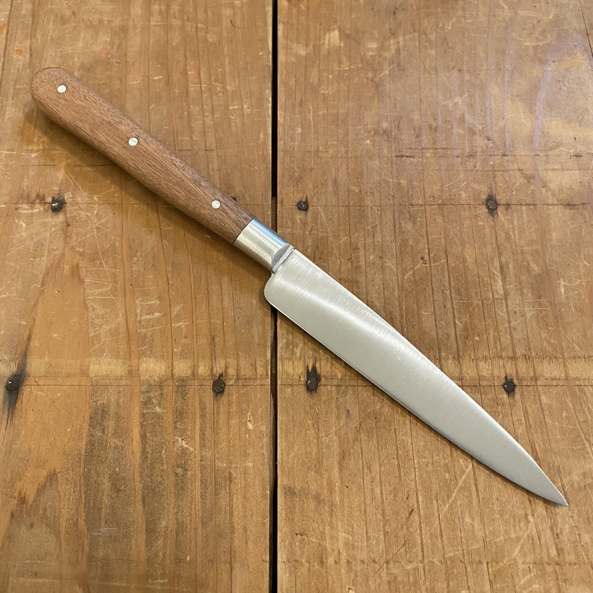 Au Sabot 4" Pointed Paring Carbon Steel Bubinga with Stainless Bolster