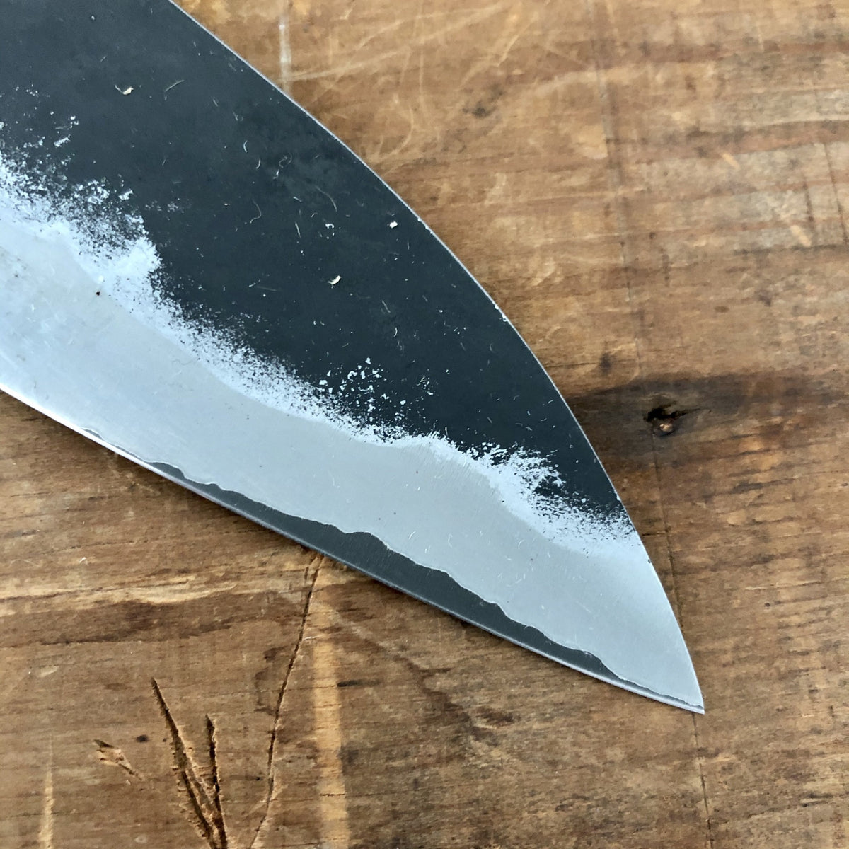 Blenheim Forge 170mm Funayuki Stainless Clad Aogami Super Fumed Oak & Brass