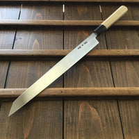 Sakai Kikumori Choyo 300mm Kiritsuke Yanagi Shirogami 2 with Saya