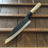 Sakai Kikumori 210mm Wa Gyuto Shirogami 1 Kurouchi