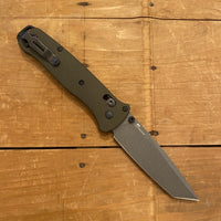 Benchmade 537GY-1 Bailout CPM-M4 Tanto AXIS Lock Woodland Green Aluminum Handle