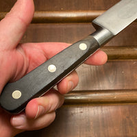 Sabatier Trumpet / Ancien Maison 12” Round Tip Carving Knife Stainless France 1950’s