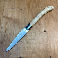 Fontenille Pataud Laguiole Le Pocket 10cm Pocket Knife Stainless Lockback Curly Birch