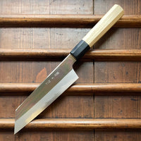 Sakai Kikumori Choyo 180mm Kiritsuke Santoku Shirogami 2 with Saya