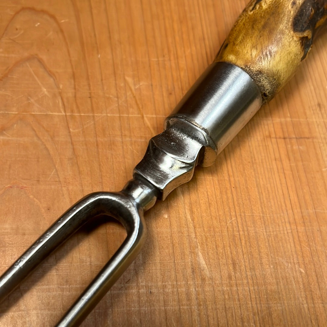 Handforged 5.5" Bayonet Carving Fork Stag Handle Gothic Style