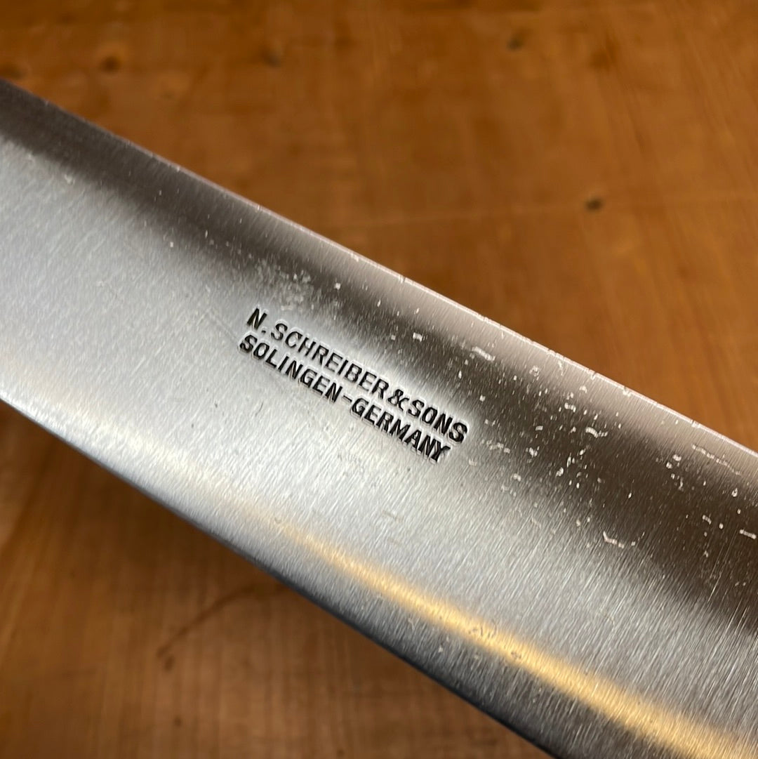 N Schreiber & Sons 10" Hand Forged Carbon Steel Slicer ~1950's