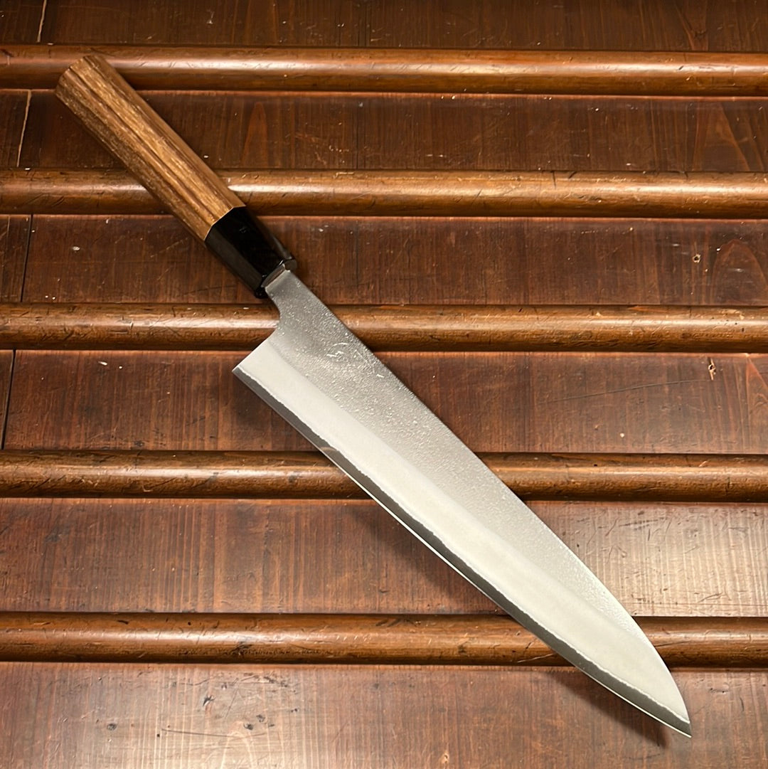 Yoshikane Hamono 240mm Gyuto Shirogami 2 Nashiji Teak Handle