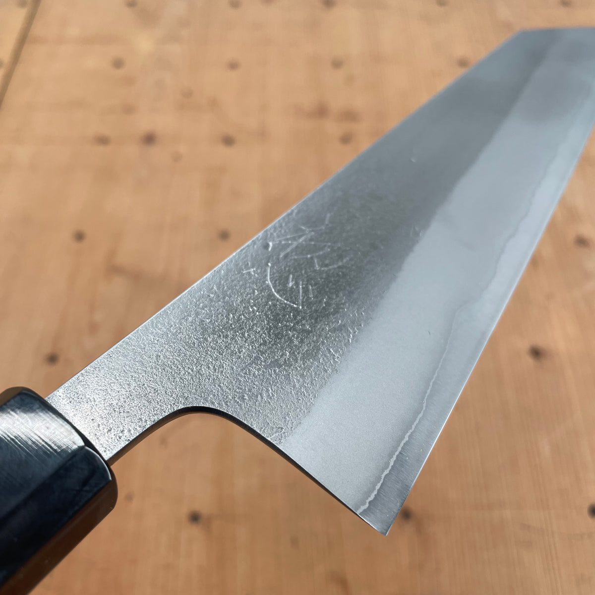 Yoshikane Hamono 210mm Kiritsuke Gyuto Shirogami 2 Nashiji Teak Handle