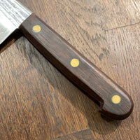 Hammer Forged 10.5” Chef Knife Carbon Steel 1930’s-60’s Rosewood Handle