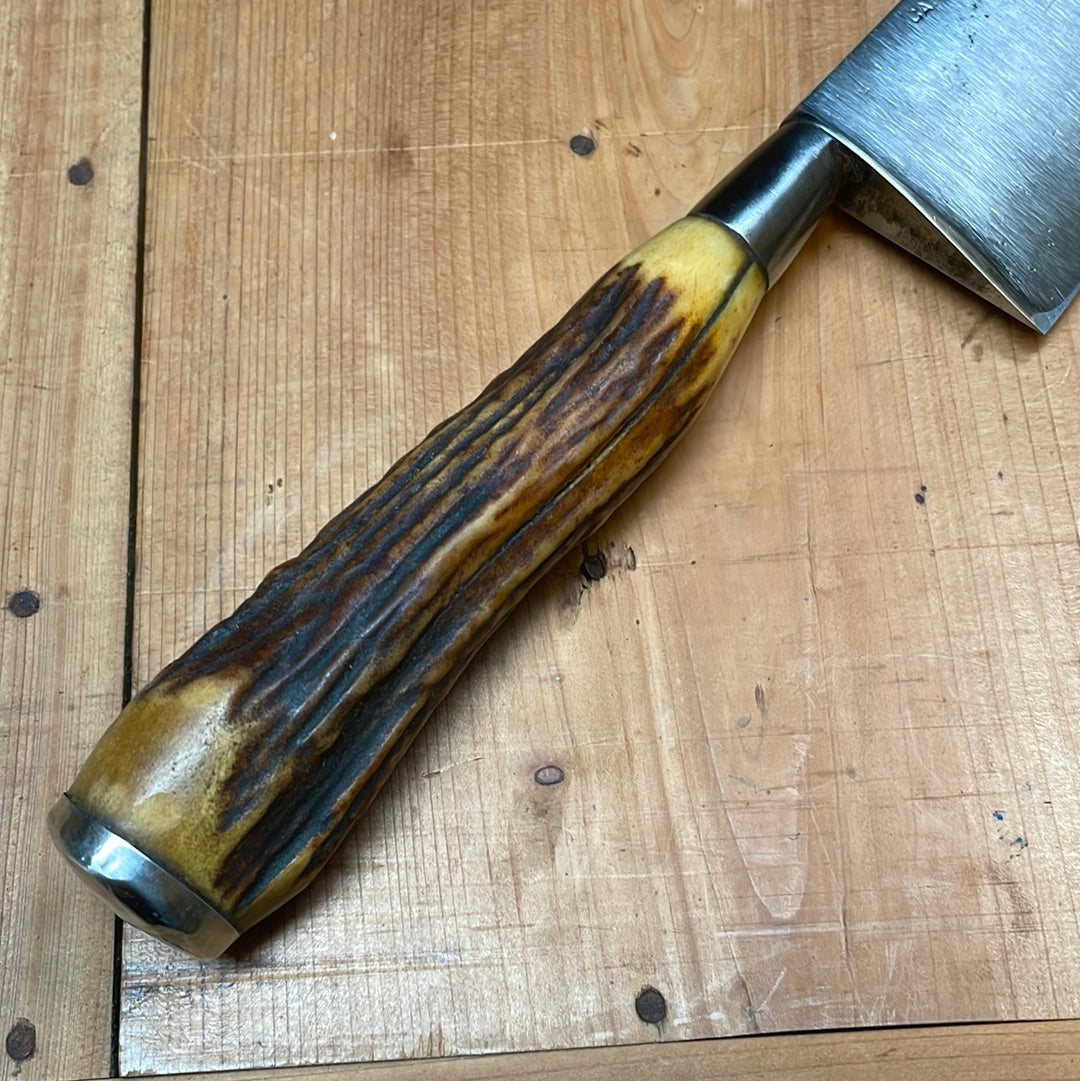 American Nogent Style 12" Chef Forged Carbon Steel Antler Re-Handle